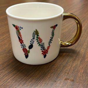 Opalhouse porcelain monogram W mug‎